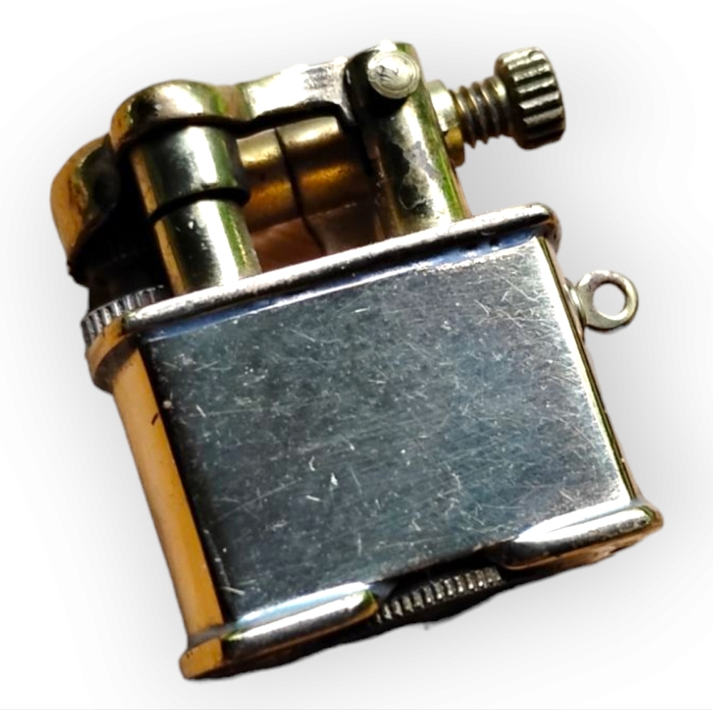 Vintage Golden Wheel Vintage Brass Mini Lighter - Picture 2 of 7